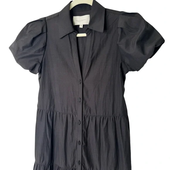 Brochu Walker The Havana Iconic Classic Shirt Maxi Dress Puff Sleeves XS - Picture 10 of 14